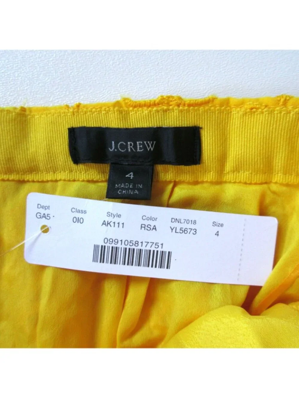 NWT J.Crew Full Midi in Rich Saffron Yellow Embroidered Eyelet A-line Skirt 4